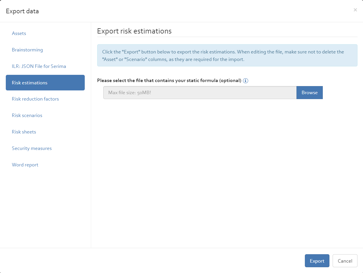 Export as JSON